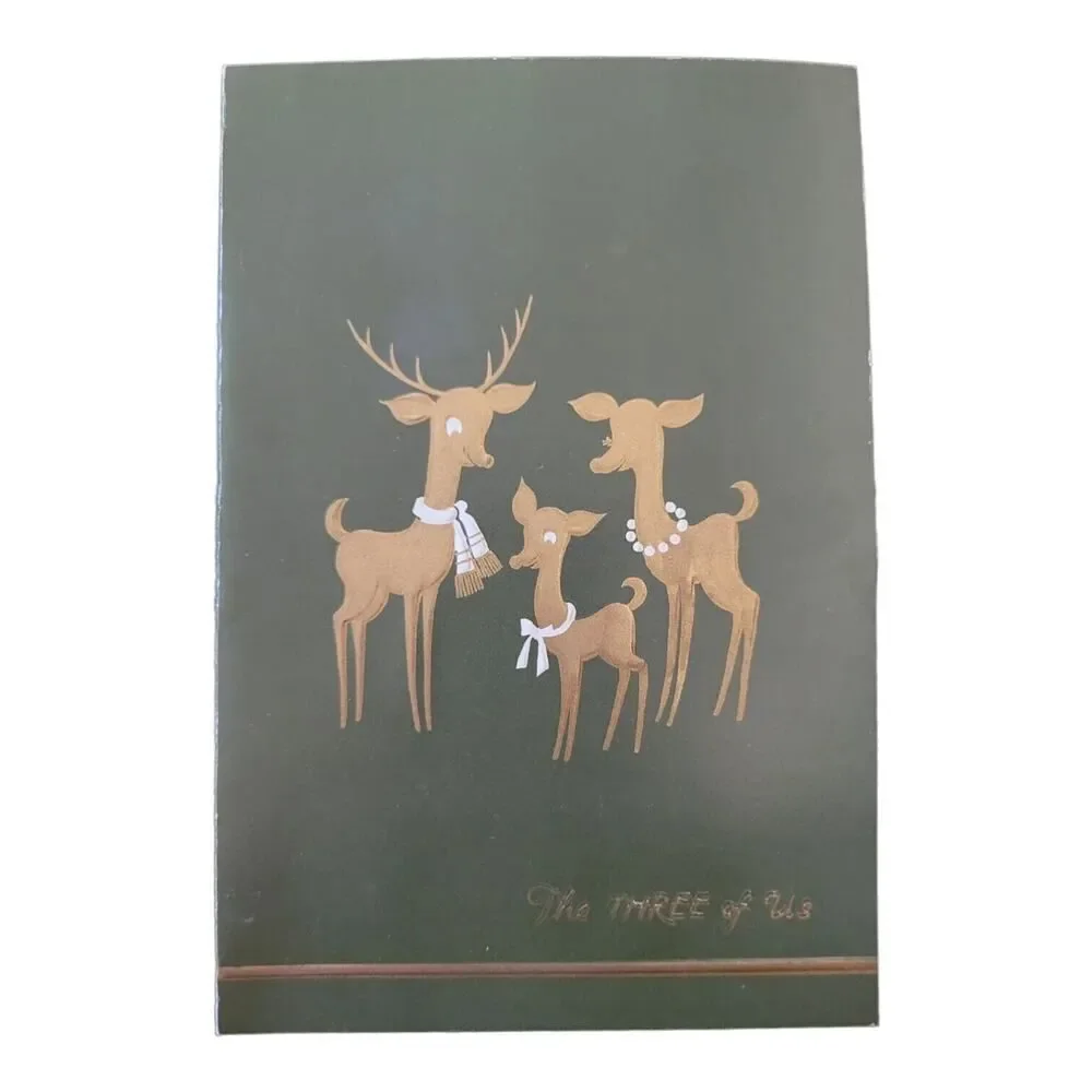 Vintage Christmas Cards 8 USED Santa Sleigh Reindeer Angel Lamb Retro 50s 60s